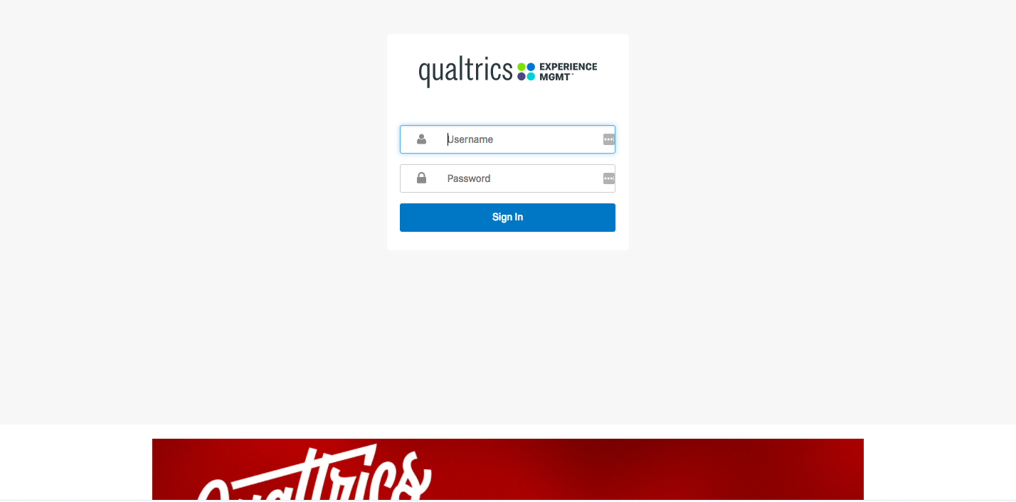 Qualtrics login